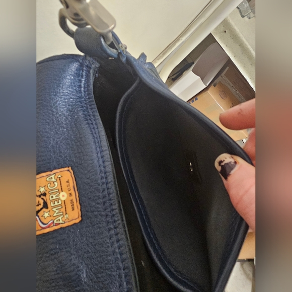 Tribe America Navy Blue Leather Concho Clip Bag & Crossbody Purse - Picture 3 of 9